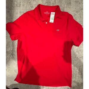 NWT Vineyard Vines Men's Red Polo ShirT SZ L